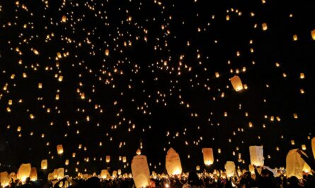https://www.pexels.com/photo/group-of-people-throwing-paper-lantern-on-sky-during-night-431722/